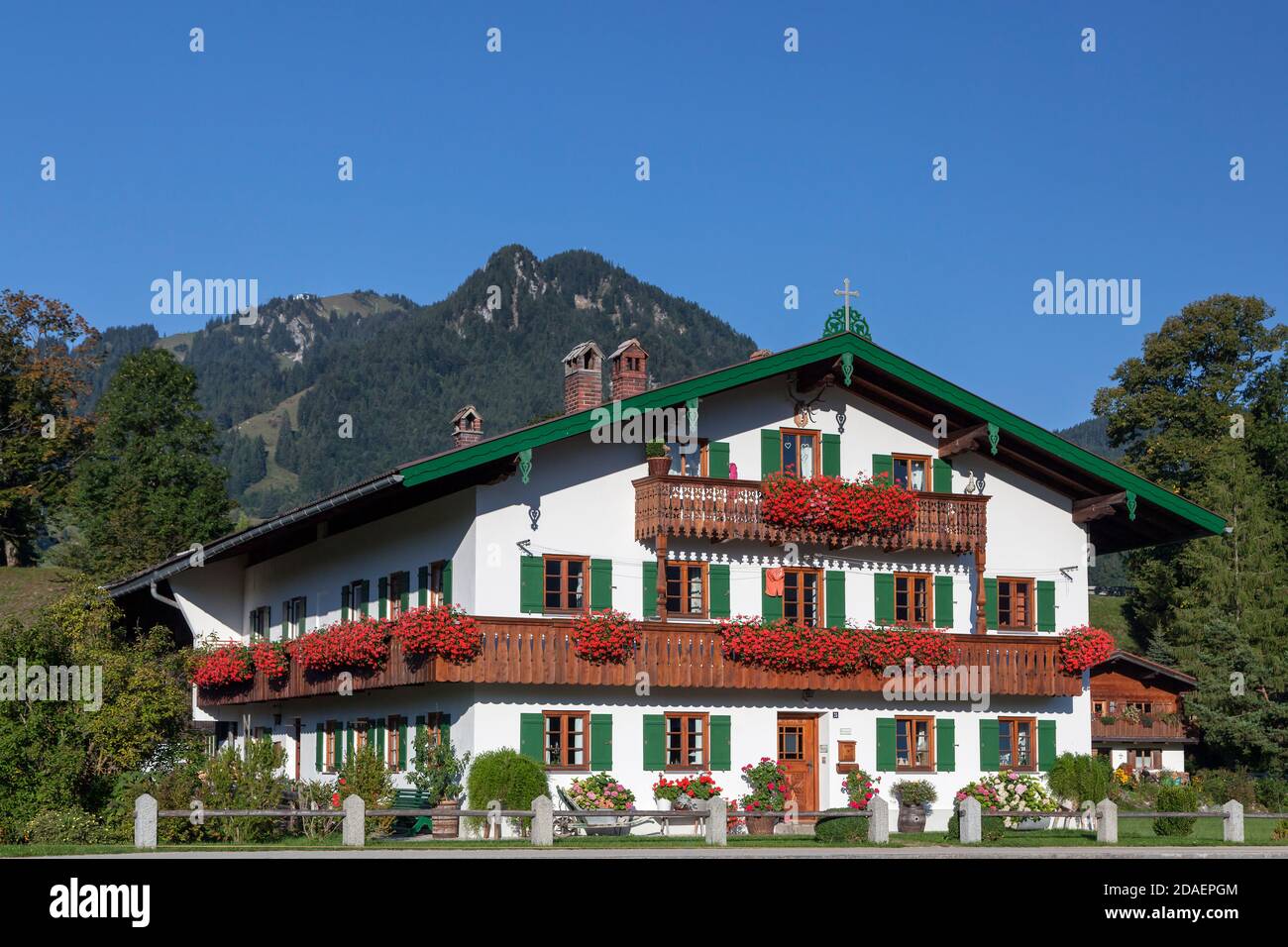 geography / travel, Germany, Bavaria, Lenggries, house in Lenggries, Upper Bavaria, Additional-Rights-Clearance-Info-Not-Available Stock Photo