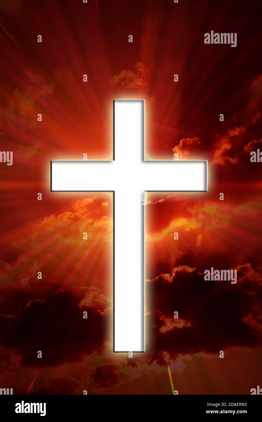 cross with divine rays of lights, symbol of Christianity Stock Photo - Alamy cross with divine rays of lights, symbol of Christianity Stock Photo - Alamy