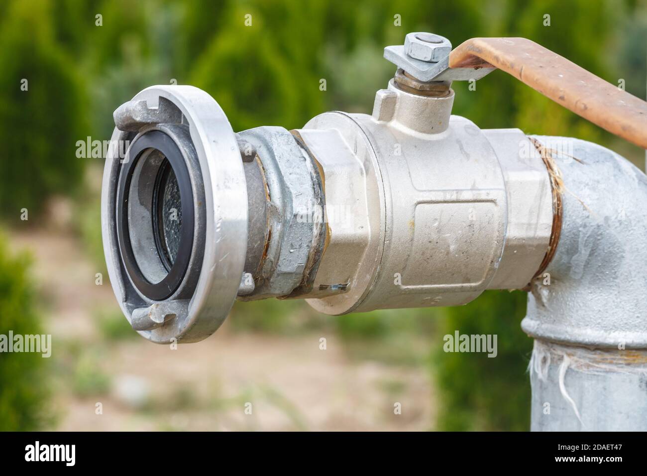 Garden water tap. faucet for watering or for irrigation of agricultural