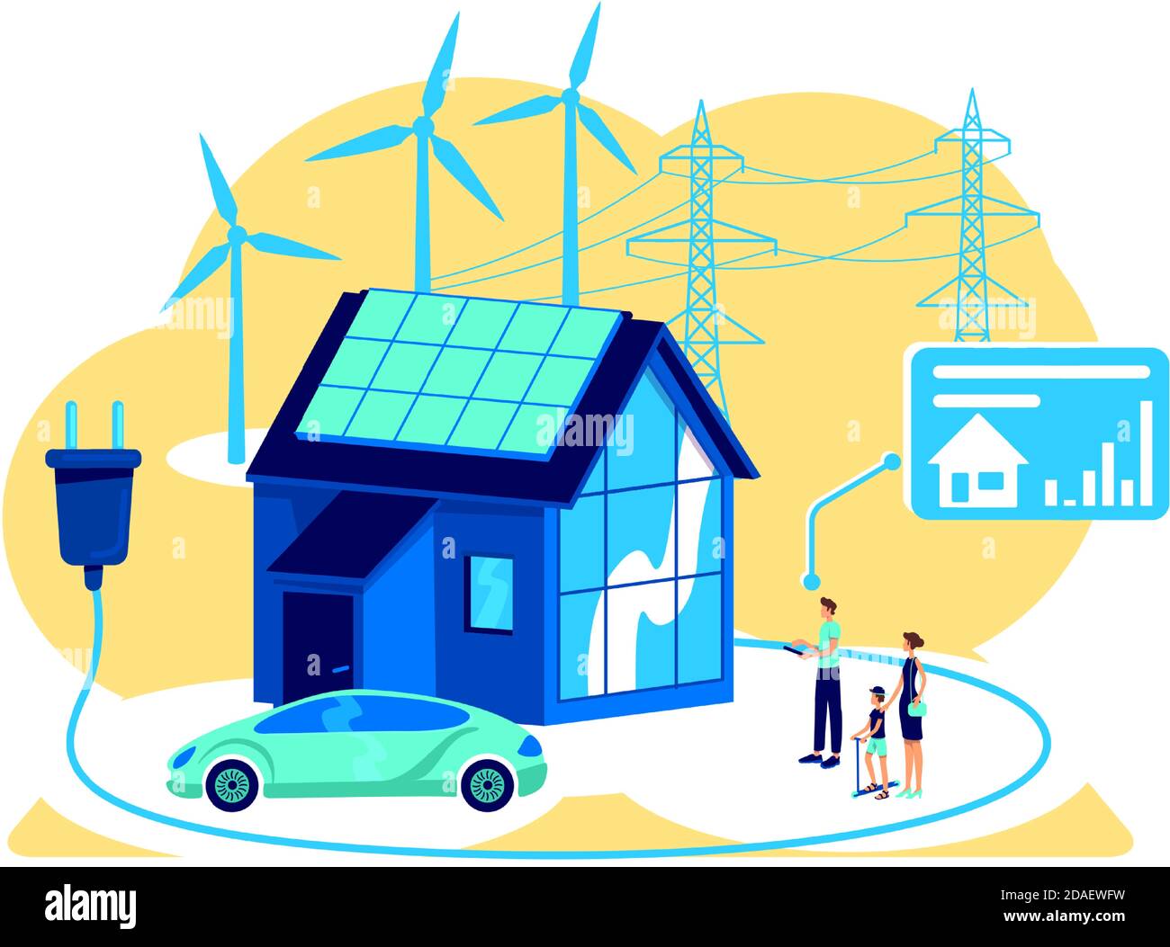 Smart home flat concept vector illustration Stock Vector Image & Art ...