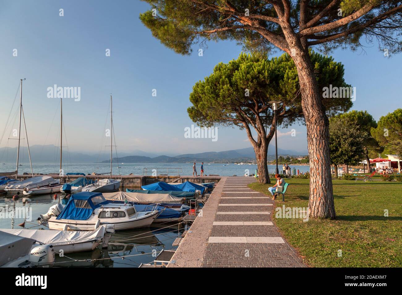 geography / travel, Italy, Veneto, Lazise, Lake Garda, harbour of Pacengo  di Lazise on the Lake Garda, Additional-Rights-Clearance-Info-Not-Available  Stock Photo - Alamy