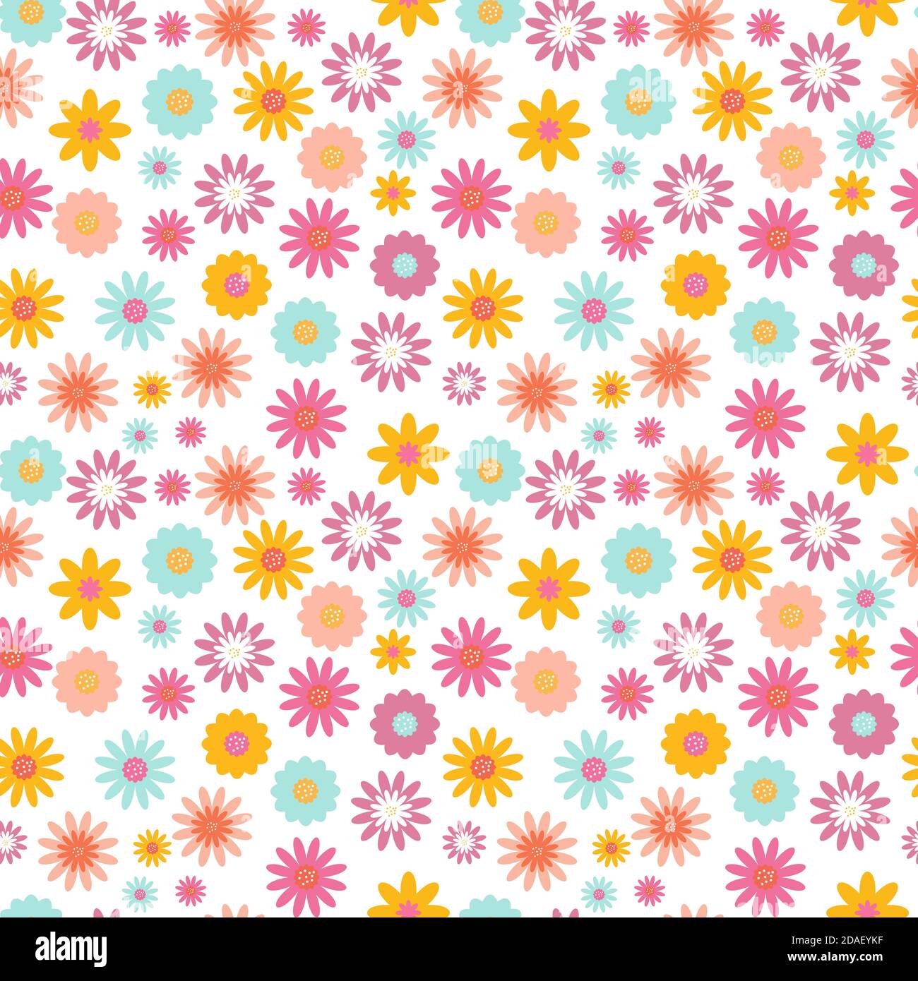 Seamless Pattern Background with Flowers. Illustration Stock Photo - Alamy