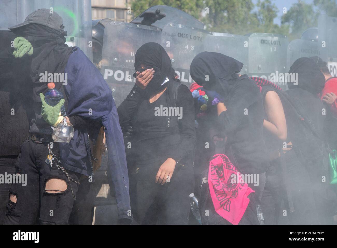 Mexico City, Mexico. 11th Nov, 2020. Women take part during a protest at House of Representation of the Government of Quintana Roo in Mexico City, after murder of Bianca Alejandrina 'Alexis' in Cancun and demanding Justice for their femicide. (Photo by Eyepix Group/Pacific Press) Credit: Pacific Press Media Production Corp./Alamy Live News Stock Photo