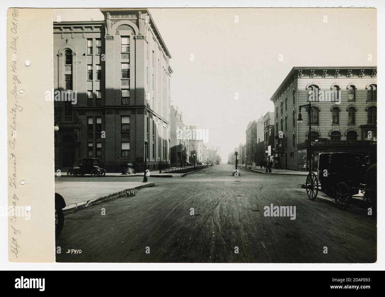 Ohio Street looking east from Rush Street, Chicago, Illinois, 1915. Stock Photo