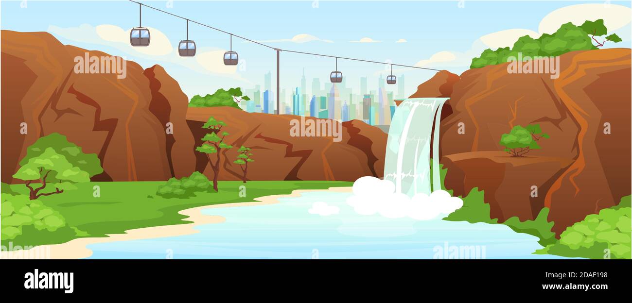 Urban park flat color vector illustration Stock Vector Image & Art - Alamy