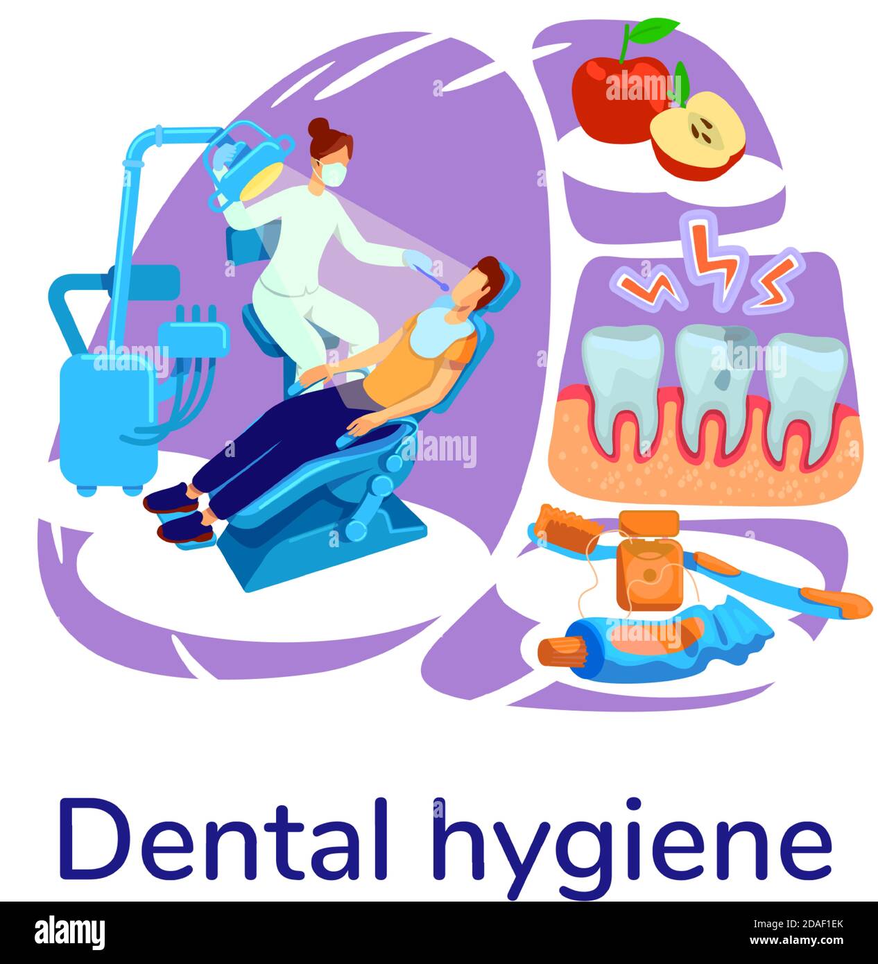 Stomatology flat concept vector illustration Stock Vector Image & Art ...