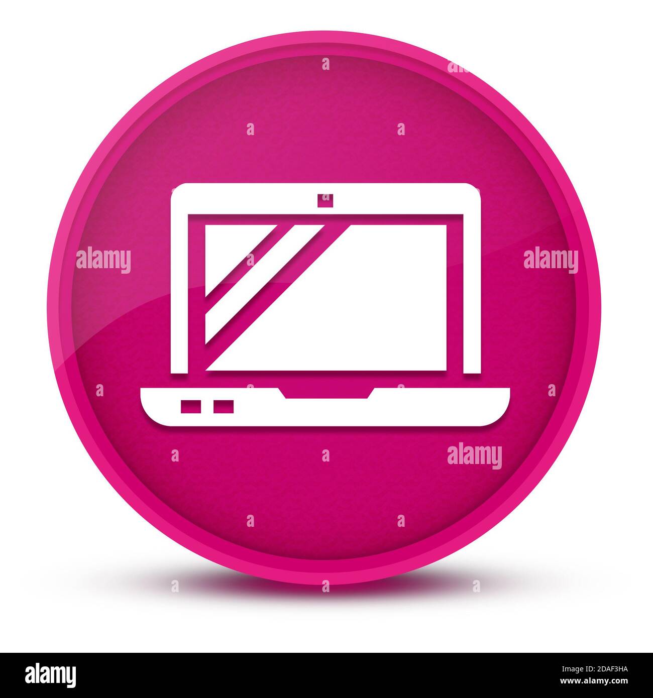 Technical skill luxurious glossy pink round button abstract illustration Stock Photo