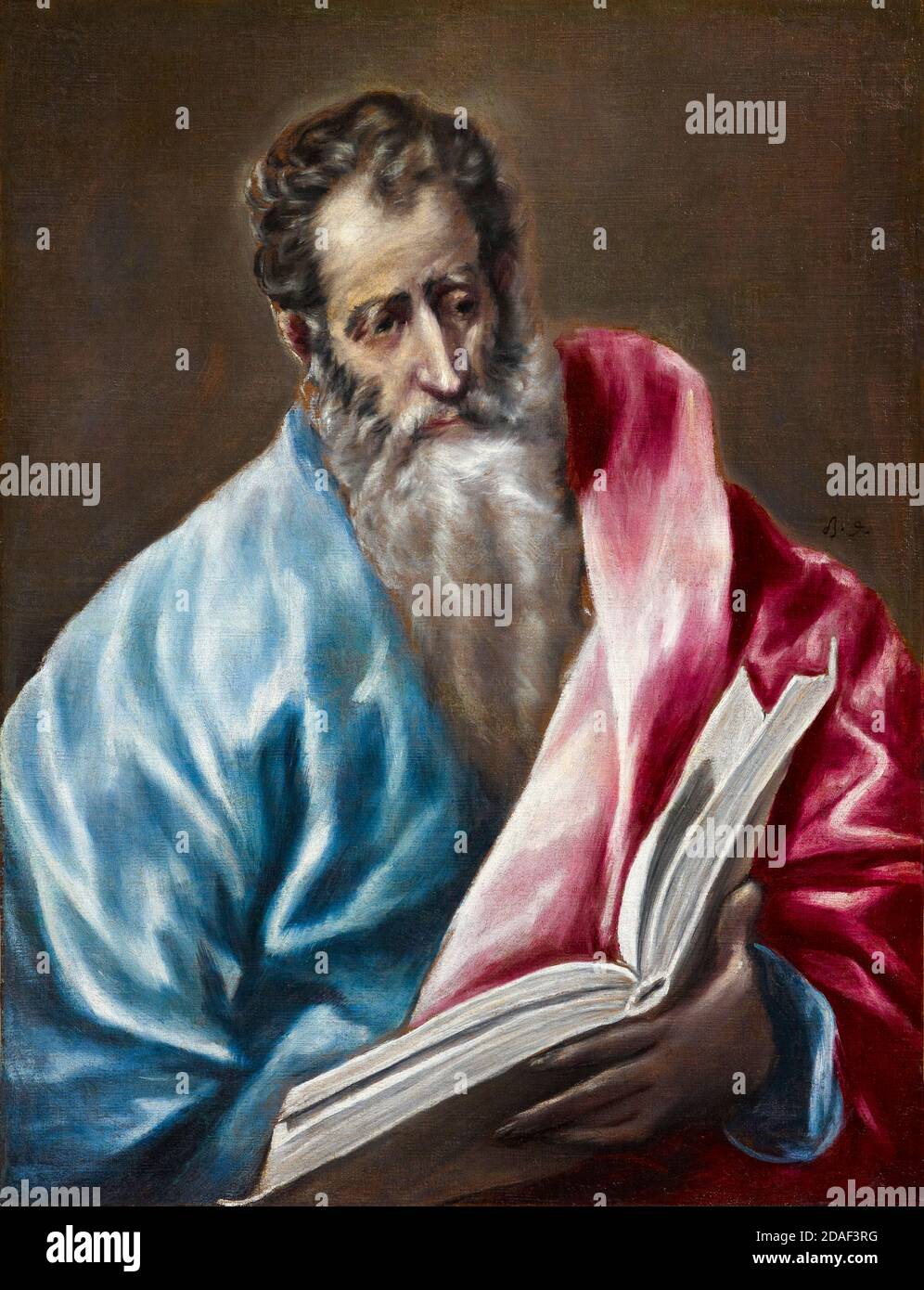 St Matthew, painting by Workshop of El Greco, circa 1610-1614 Stock Photo