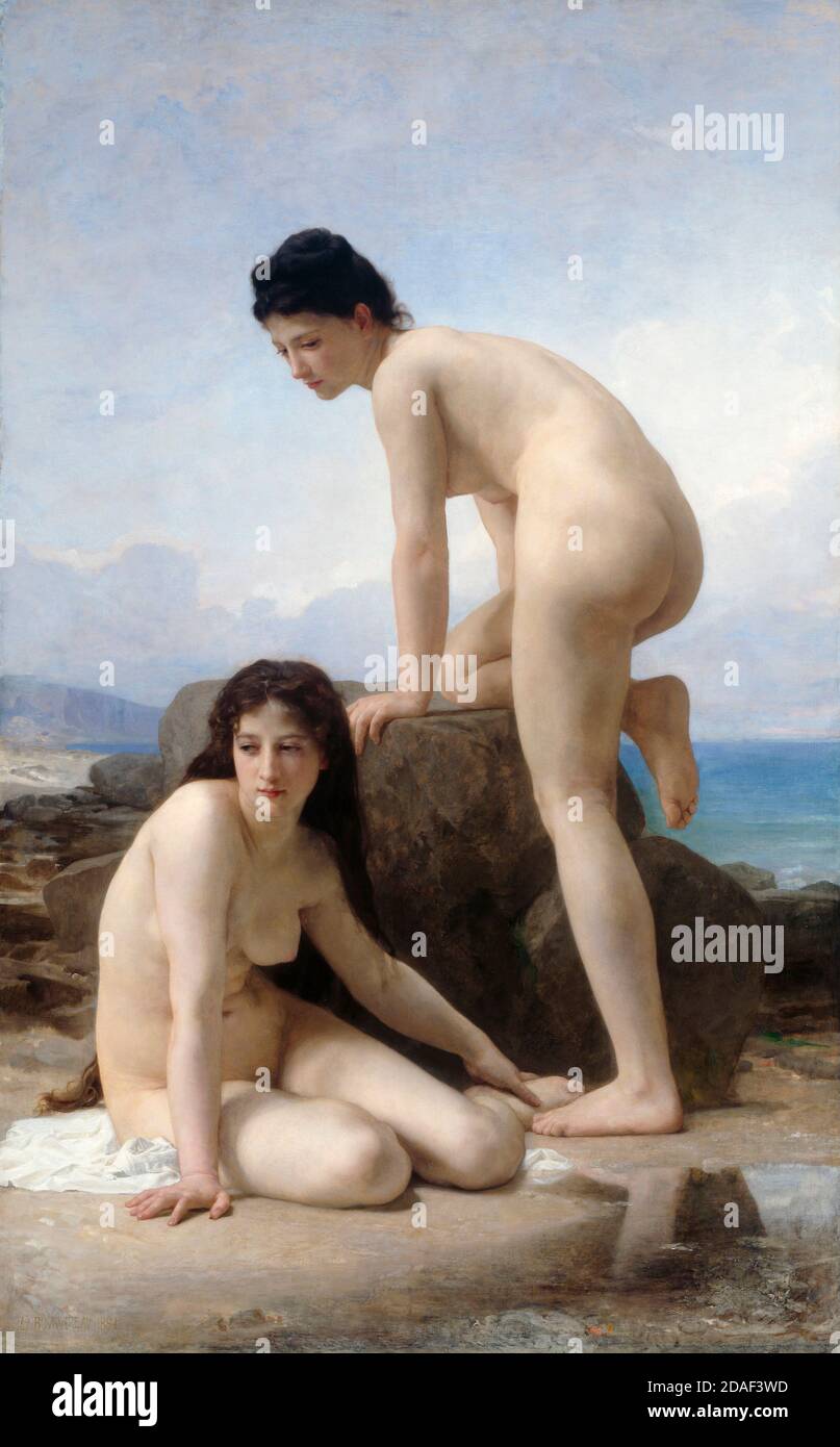 William Adolphe Bouguereau, The Bathers, painting, 1884 Stock Photo