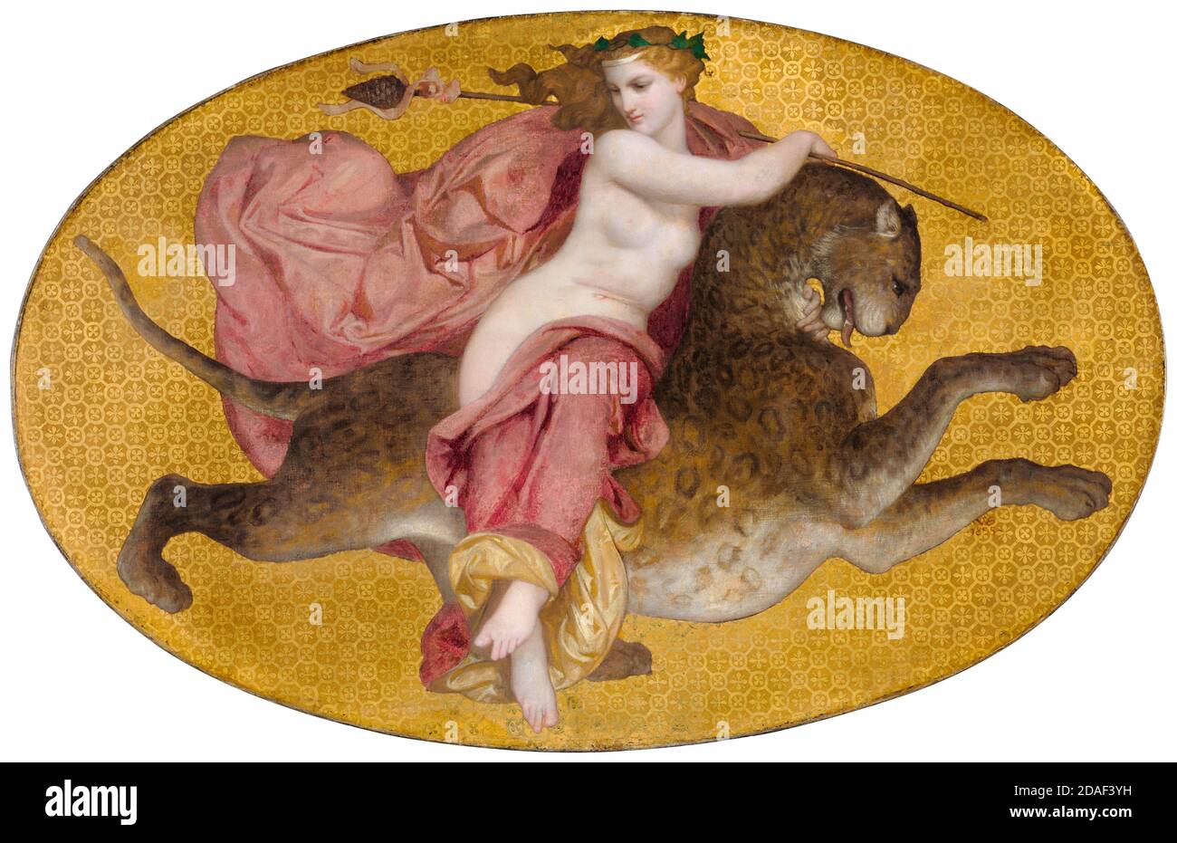William Adolphe Bouguereau, Bacchante on a Panther, painting, 1855 Stock Photo