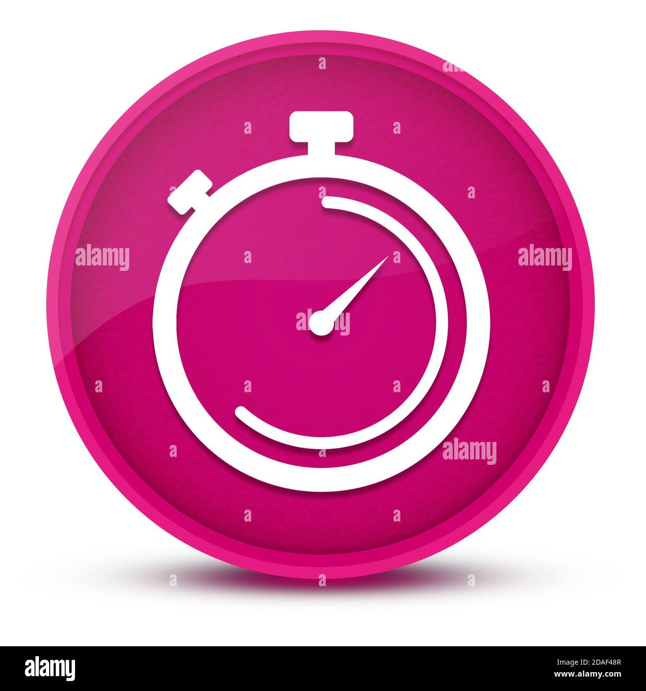 Stopwatch luxurious glossy pink round button abstract illustration