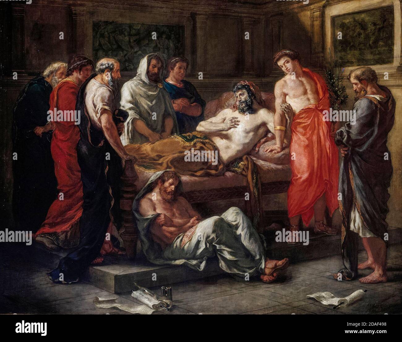 Eugène Delacroix, Last Words of the Emperor Marcus Aurelius, painting