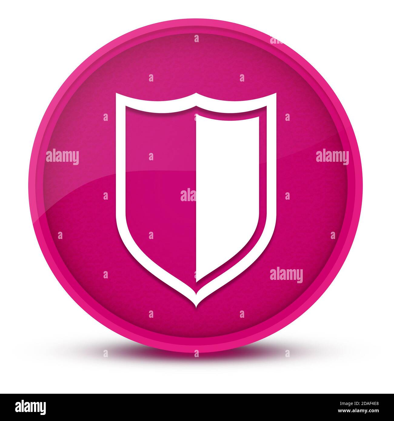 Shield luxurious glossy pink round button abstract illustration Stock ...