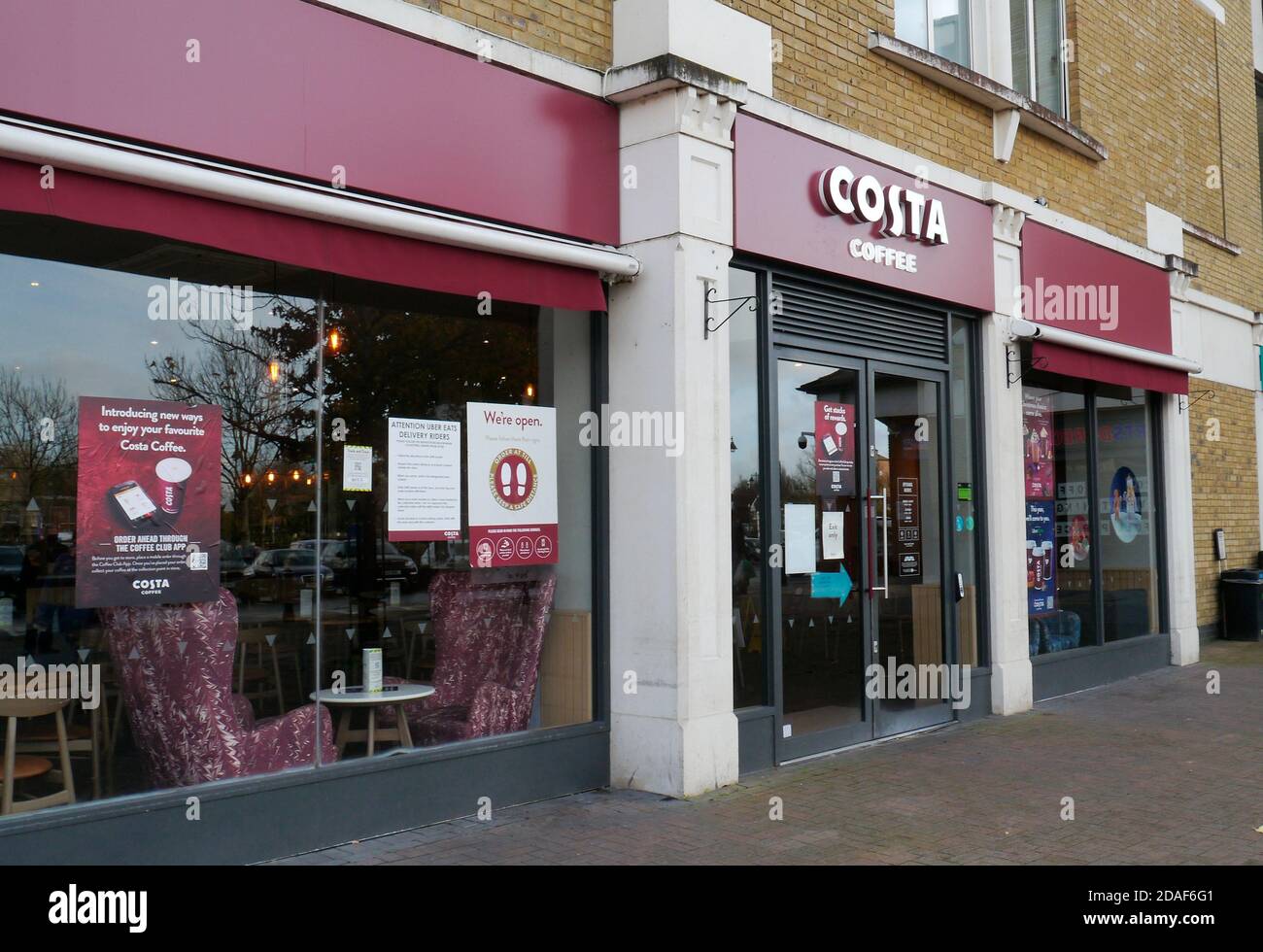 The Outside of a Costa Coffee Shop in Staines Surrey UK Stock Photo