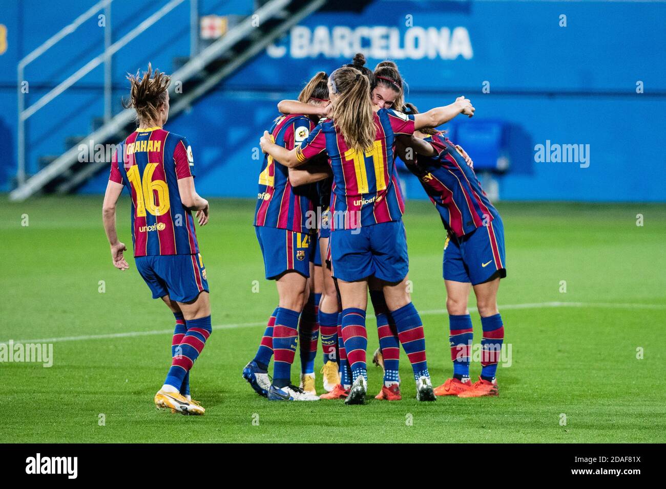 Moederland garage Uitlijnen FC Barcelona team celebrating a goal during the Women&#039;s Spanish  championship, la Liga Iberdrola football match between FC Barcelona and  Atletic P Stock Photo - Alamy