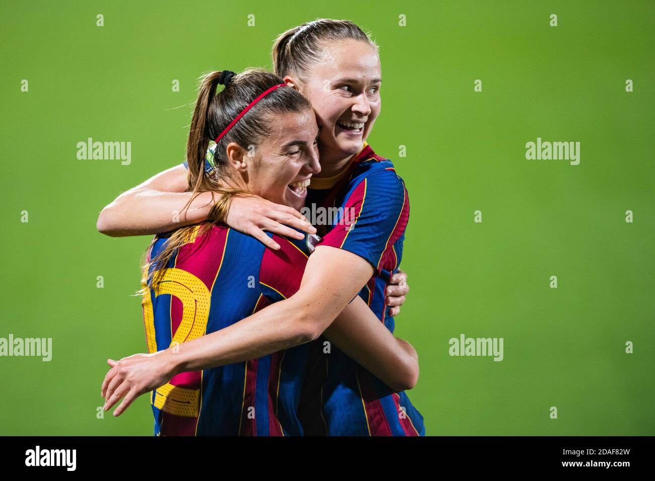 Patricia Guijarro Of Fc Barcelona Celebrates After Scoring With Caroline Graham Hansen During The Women 039 S Spanish Championship La Liga Iberdro P Stock Photo Alamy