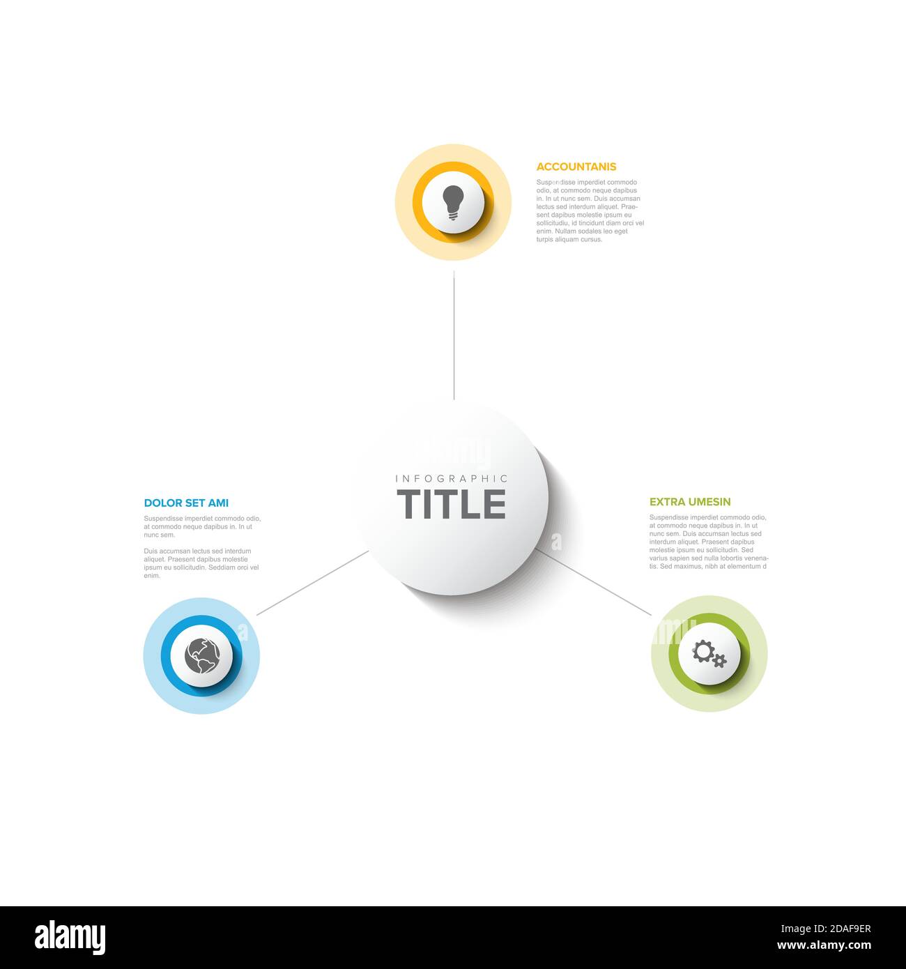 Vector multipurpose Infographic template with three elements options ...