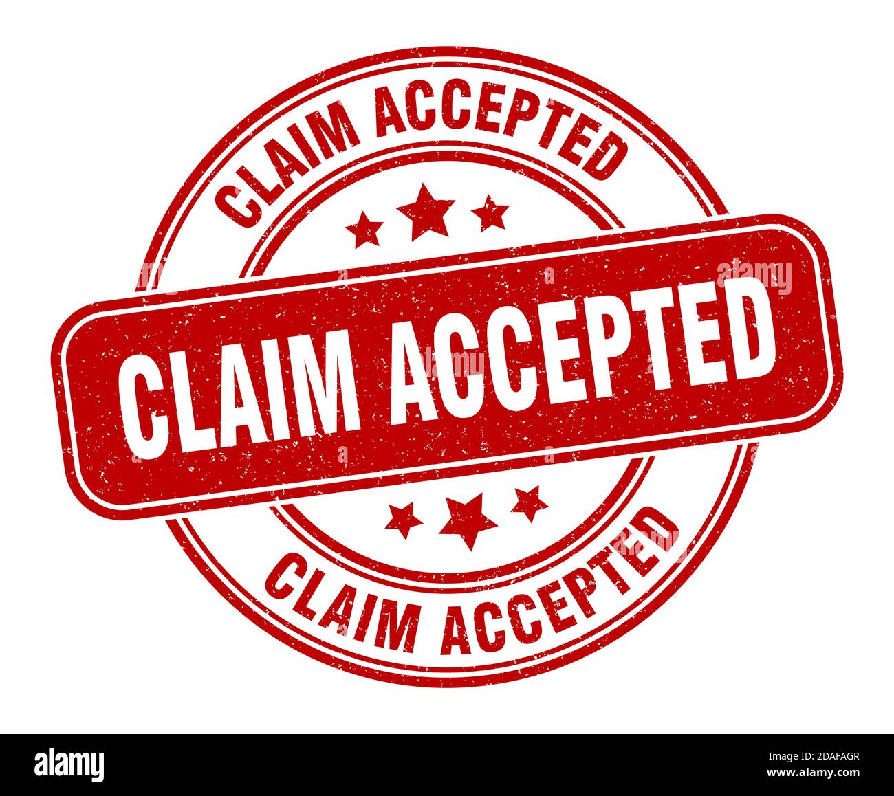 claim accepted stamp. claim accepted sign. round grunge label Stock ...