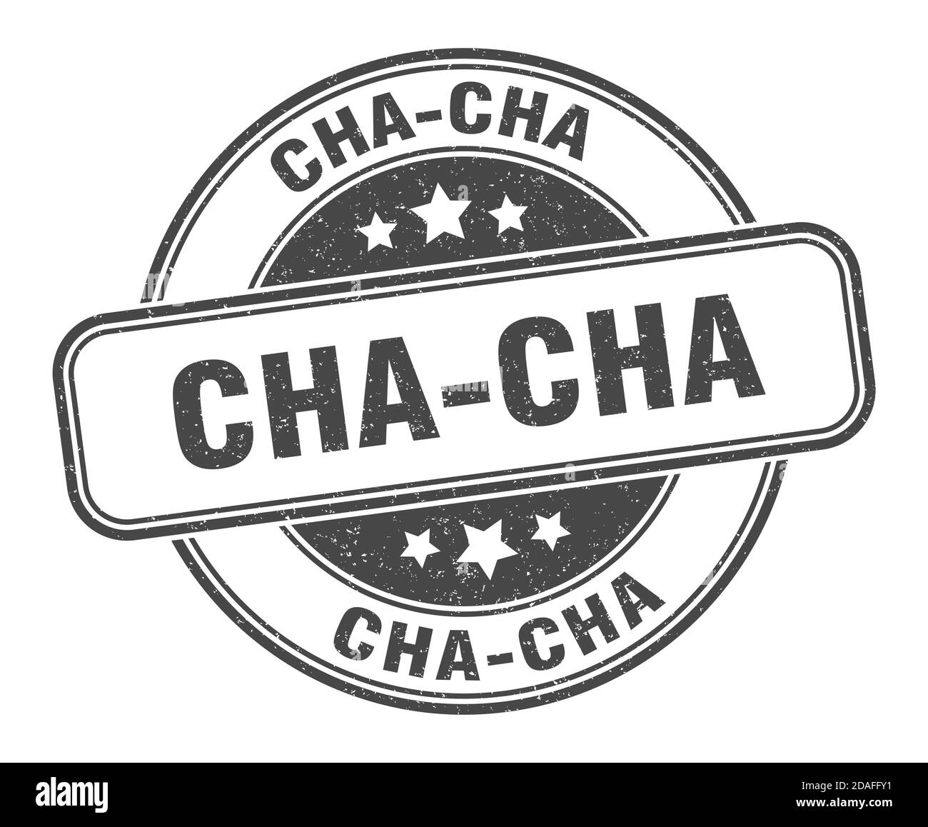 cha-cha stamp. cha-cha sign. round grunge label Stock Vector Image ...