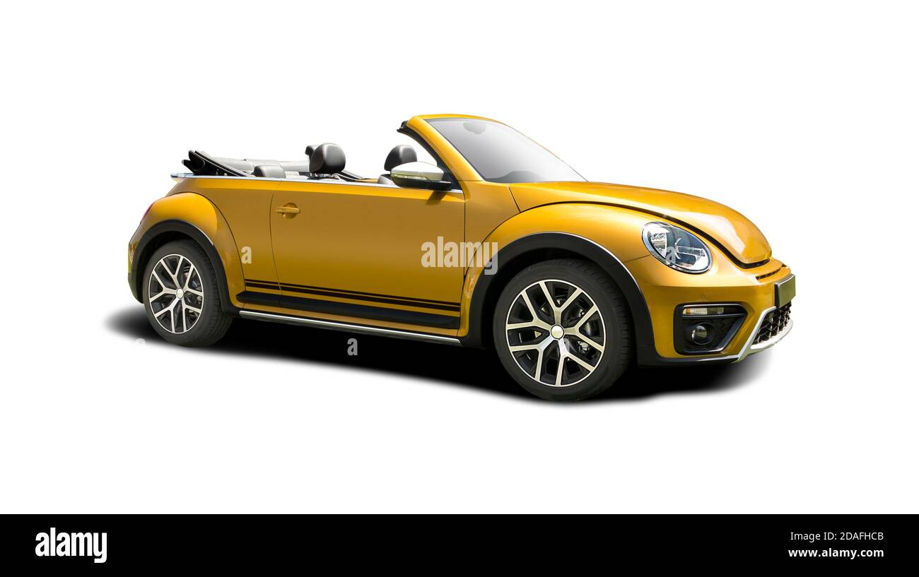 VW Beetle Dune cabrio isolated on white background Stock Photo