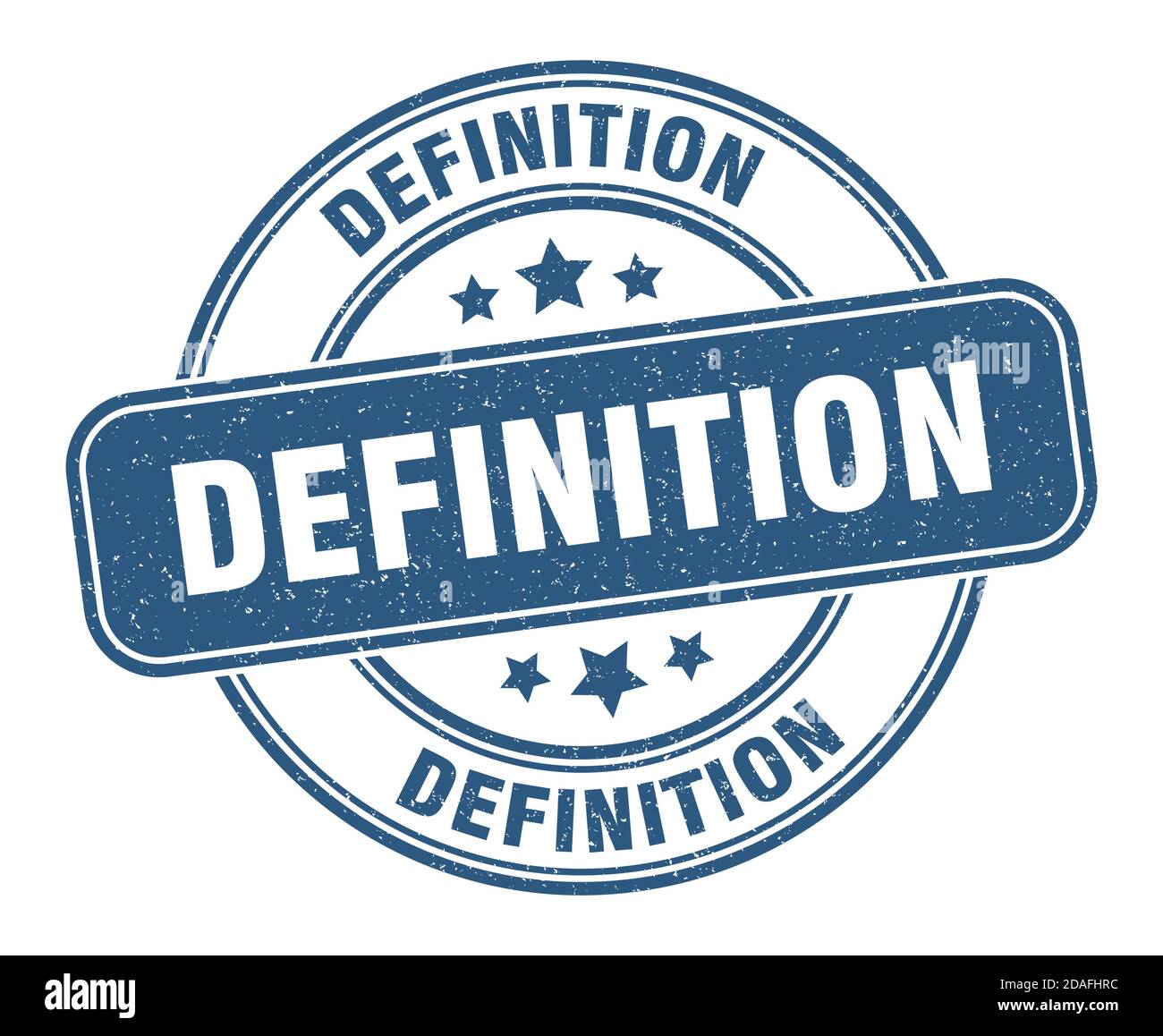 definition stamp. definition sign. round grunge label Stock Vector