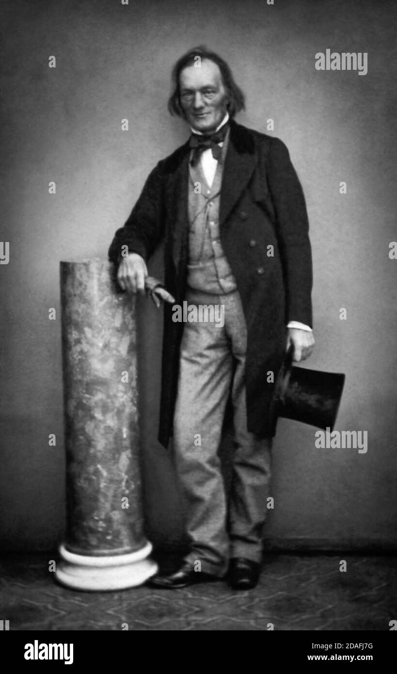 Sir Richard Owen (1804-1892), English paleontologist and anatomist who is remembered for his contributions to the study of fossil animals, especially dinosaurs. Owen is also known for coining the word “dinosaur” and for his opposition to Darwin’s theory of natural selection. (Photo circa early 1860s.) Stock Photo
