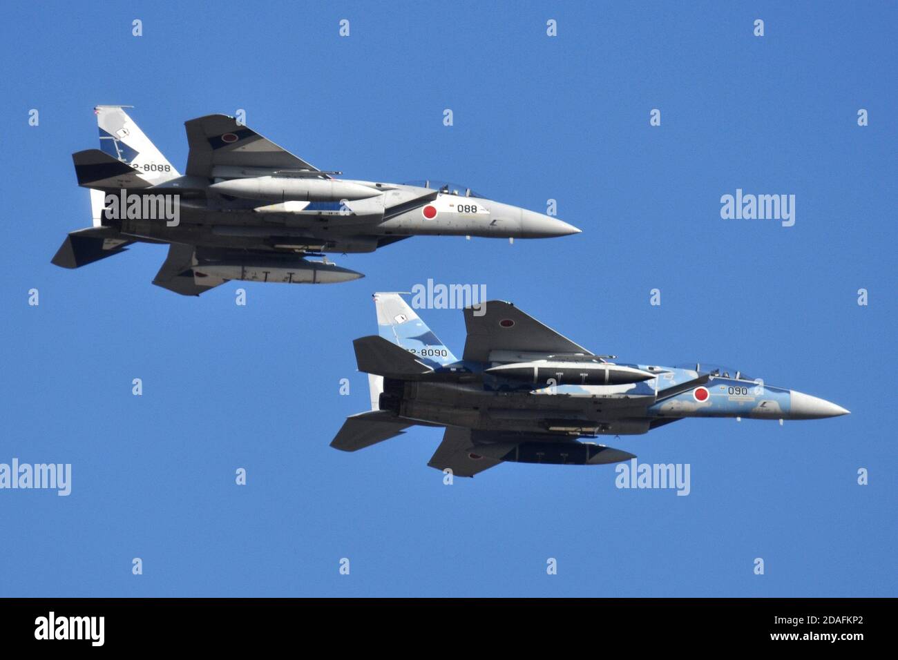 McDONNELL-DOUGLAS F-15DJ EAGLE OF THE JAPANESE AIR SELF-DEFENSE FORCE (JASDF) AGRESSOR SQUADRON.. Stock Photo