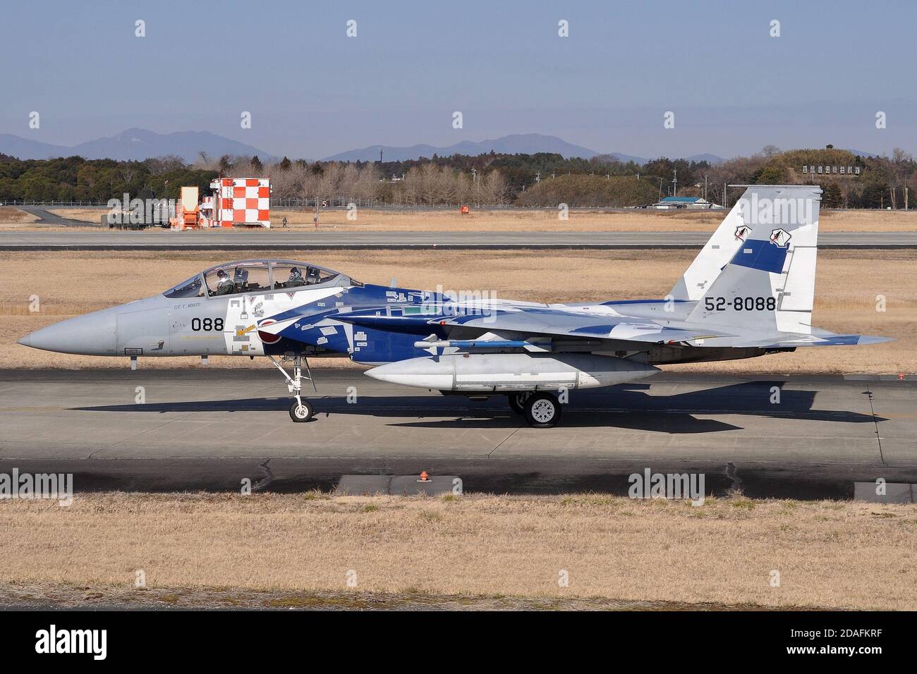 McDONNELL-DOUGLAS F-15DJ EAGLE OF THE JAPANESE AIR SELF-DEFENSE FORCE (JASDF) AGRESSOR SQUADRON.. Stock Photo