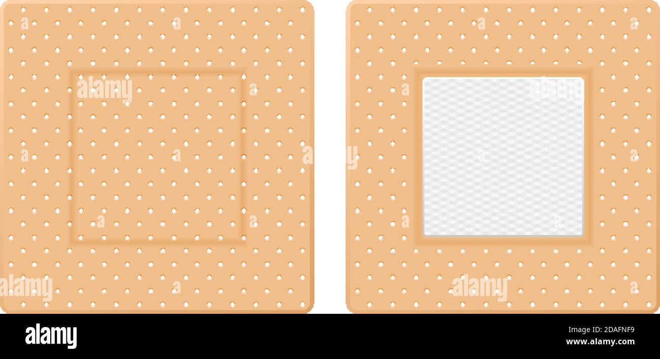 Medical plasters on a white background. Vector illustration. Stock Vector