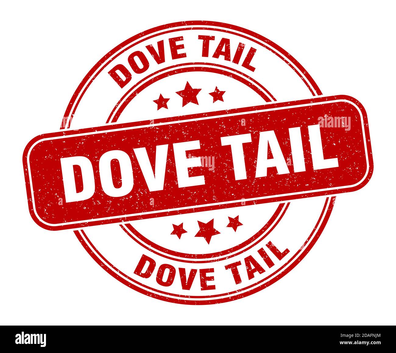 dove tail stamp. dove tail sign. round grunge label Stock Vector Image ...