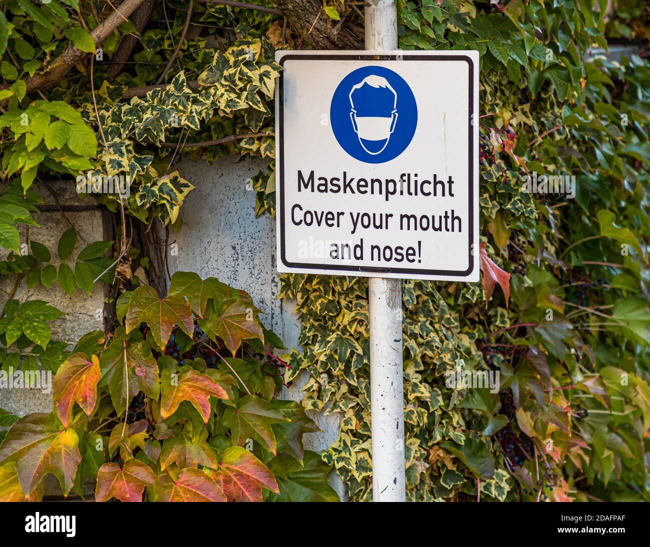 Covid mask requirement in Bamberg, Germany Stock Photo