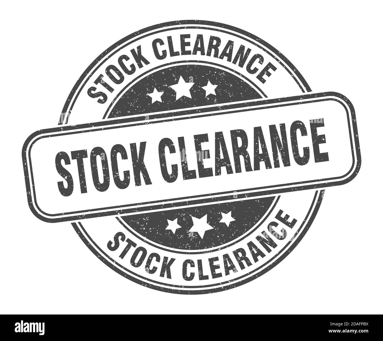 stock clearance stamp. stock clearance sign. round grunge label Stock Vector