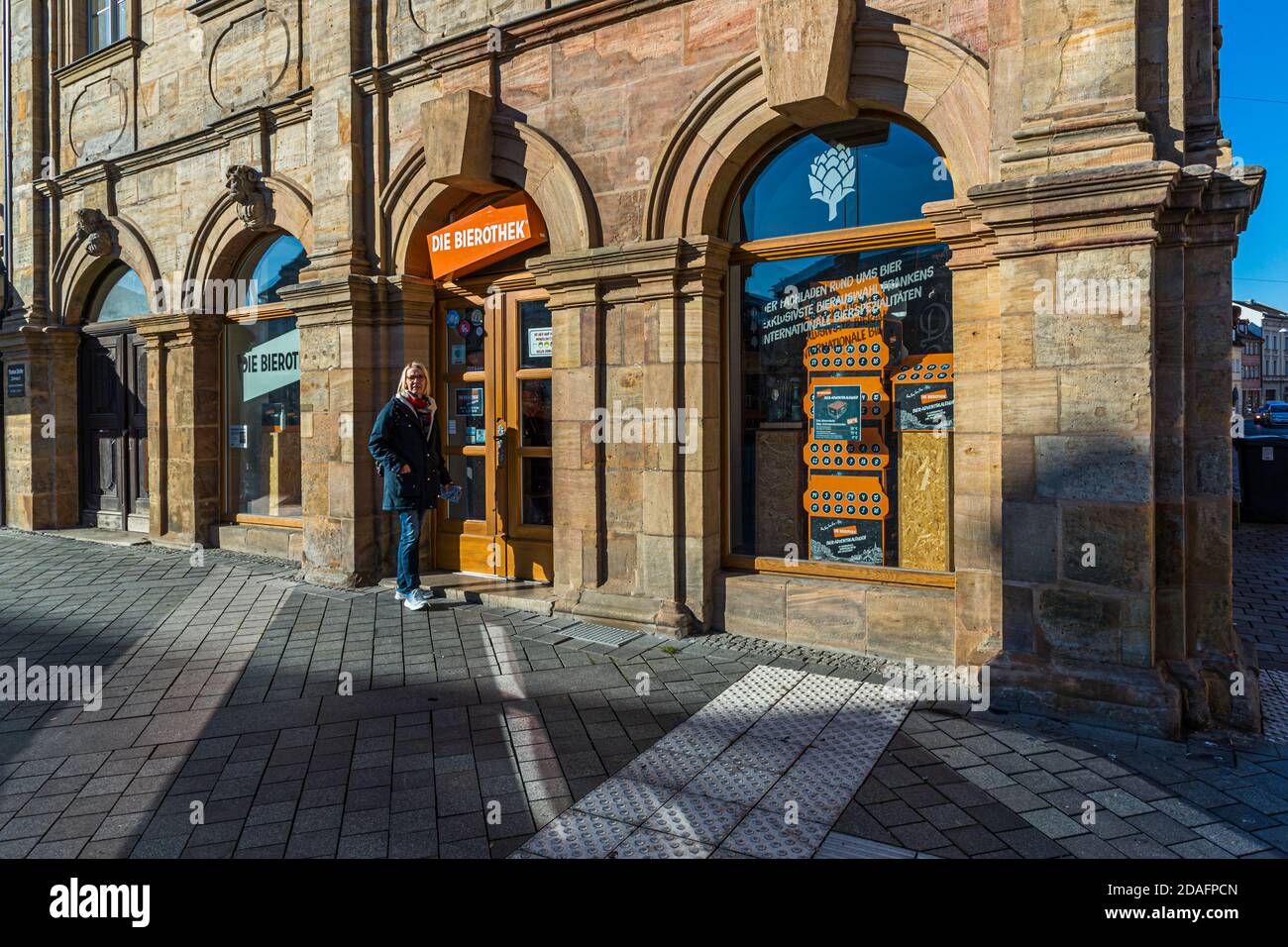 Beershop in Bamberg, Germany Stock Photo