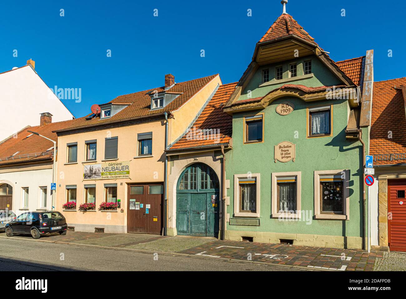 The Market Gardeners’ District of Bamberg is on the UNESCO World Heritage List since 1993. Around 1900, there were still over 500 market gardeners in the city. Today, there are only 18 nurseries that have joined forces under the "Gutes aus Bamberg" brand Stock Photo