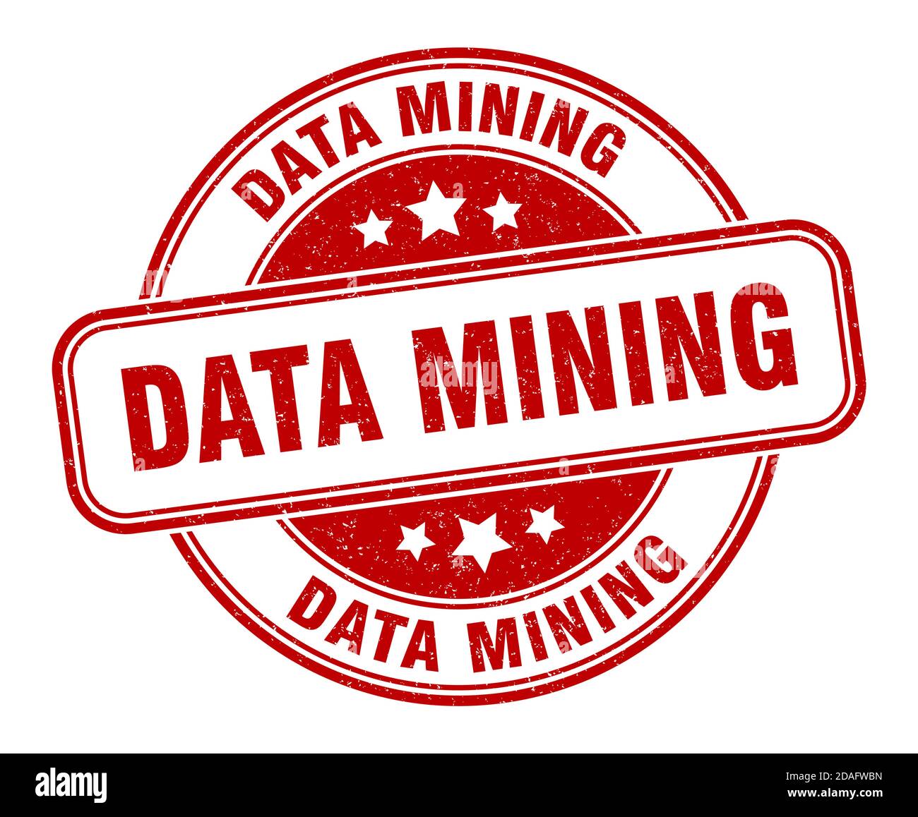 data mining stamp. data mining sign. round grunge label Stock Vector