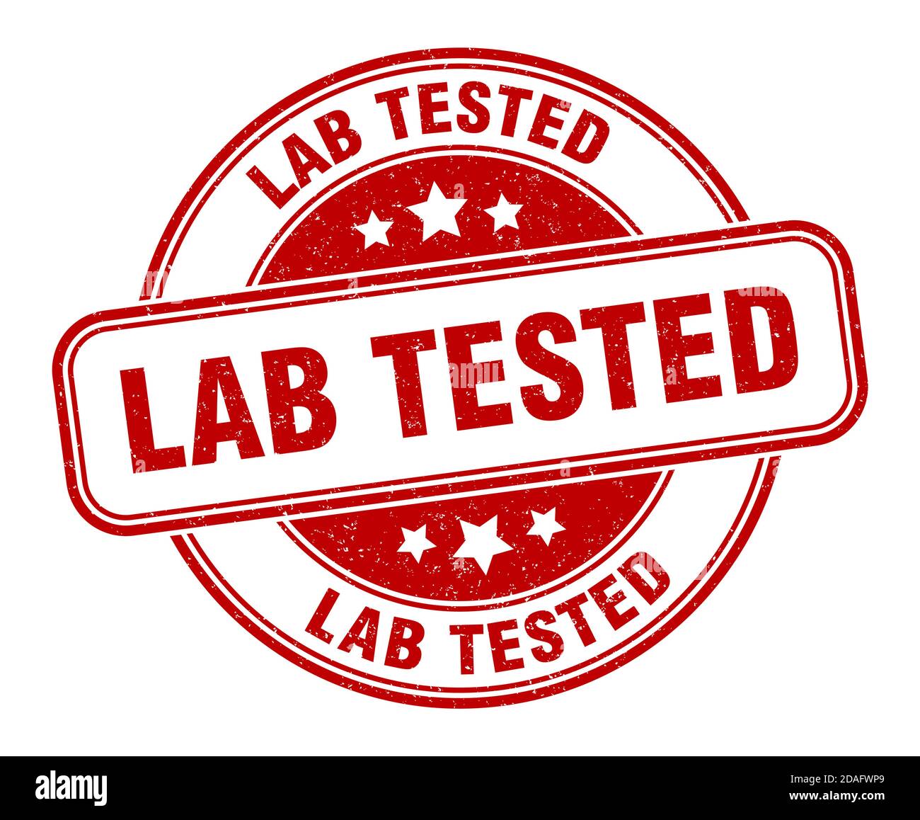 lab tested stamp. lab tested sign. round grunge label Stock Vector