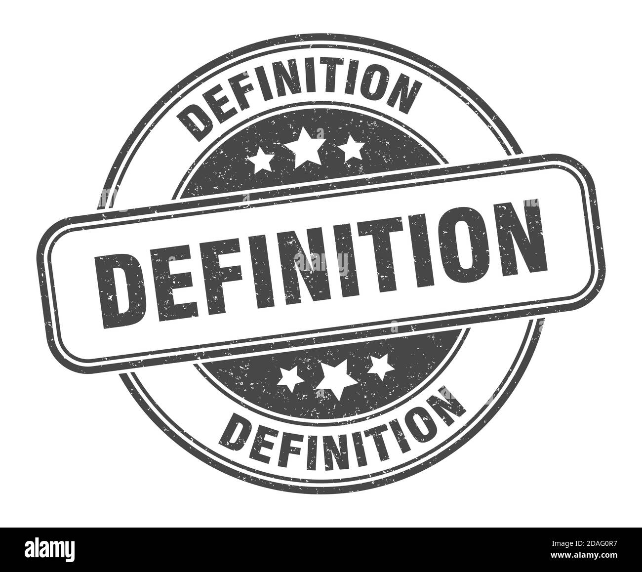 definition stamp. definition sign. round grunge label Stock Vector