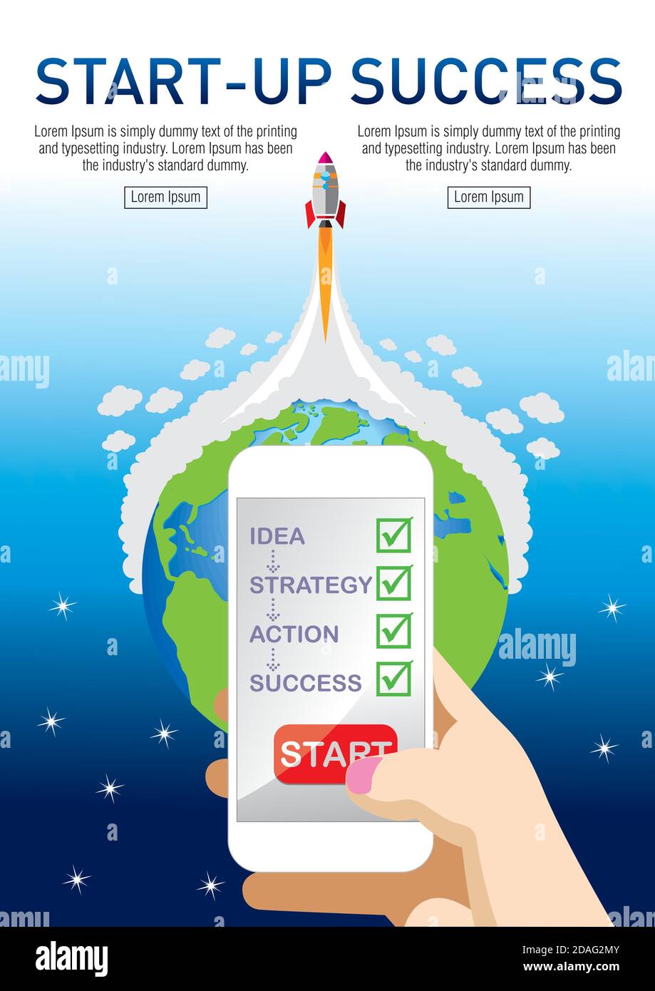 Startup concept. Flat design. - Illustration Big Data, Computer Monitor ...