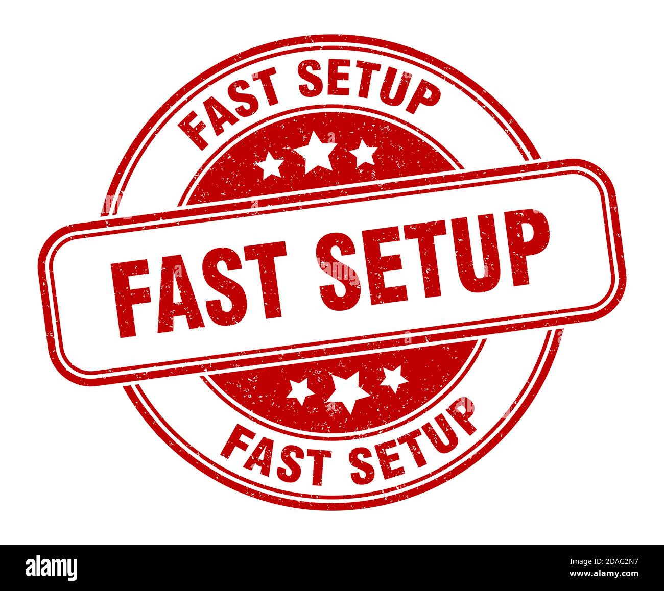 fast setup stamp. fast setup sign. round grunge label Stock Vector