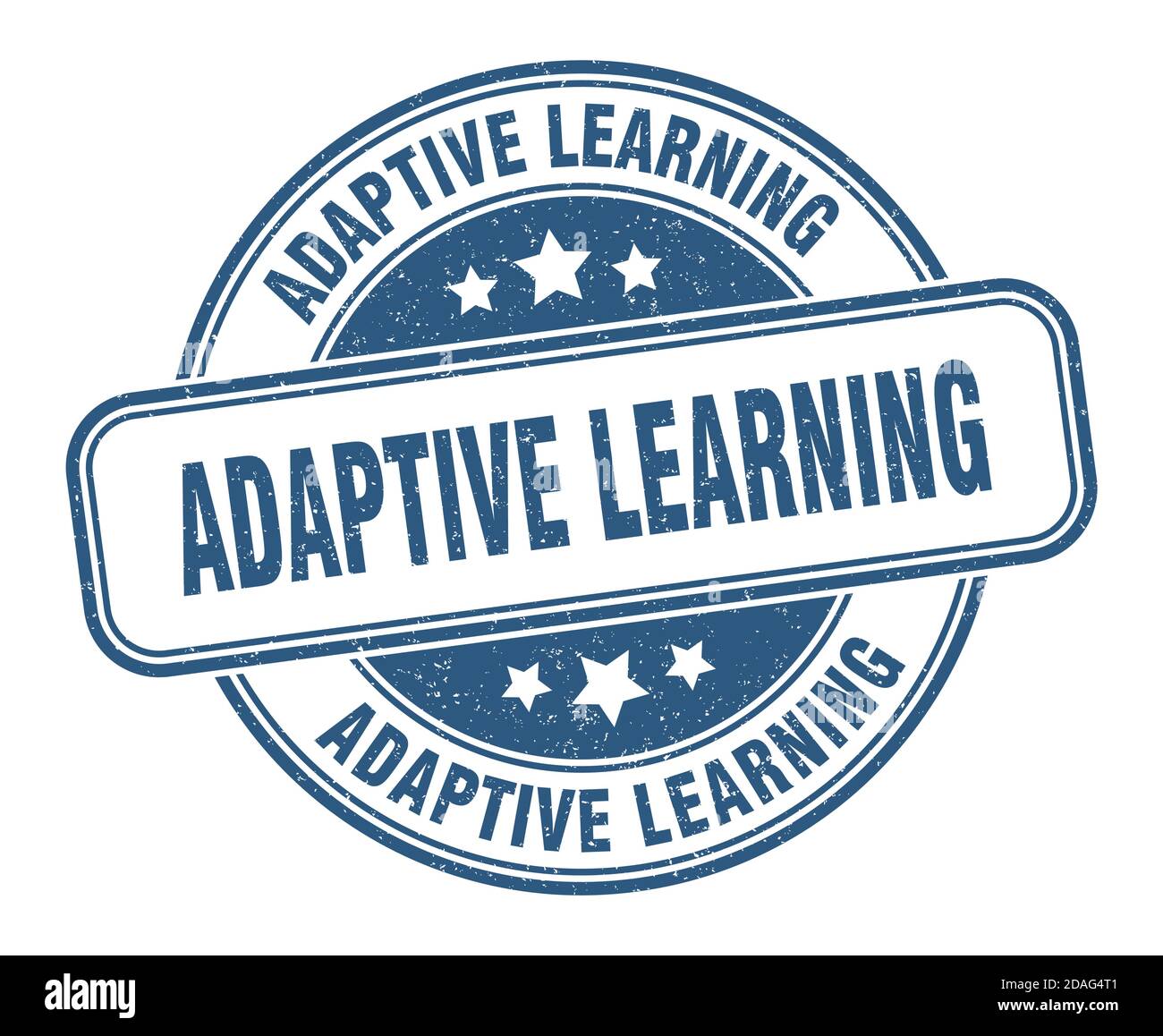 adaptive learning stamp. adaptive learning sign. round grunge label ...