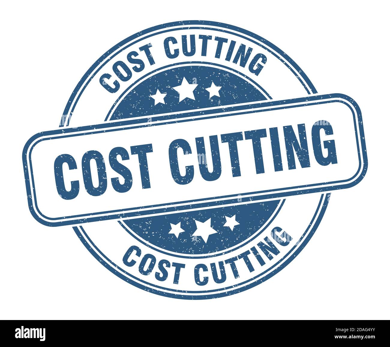 cost cutting stamp. cost cutting sign. round grunge label Stock Vector
