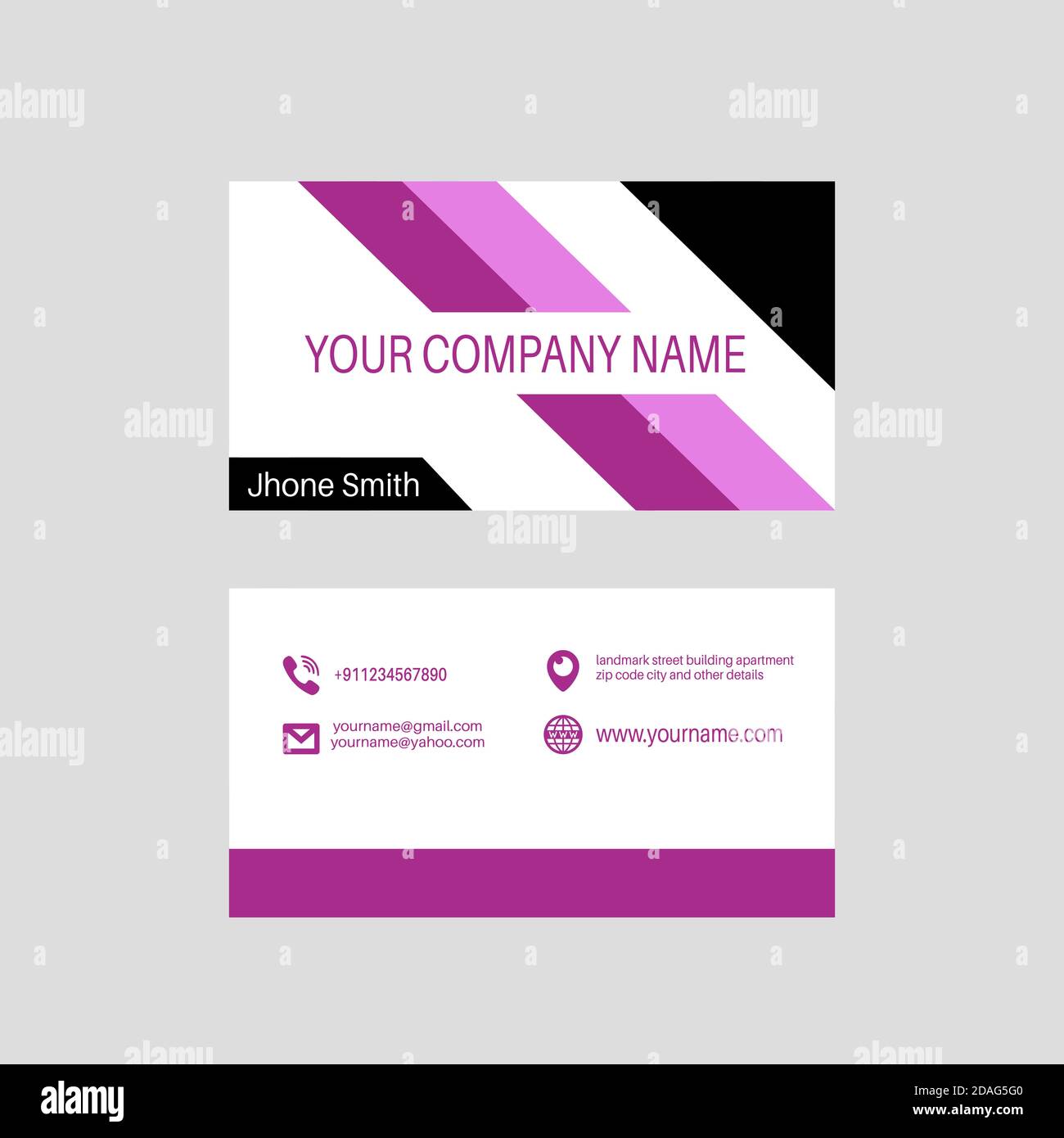 Visiting and business card vector illustration  design. Stock Vector