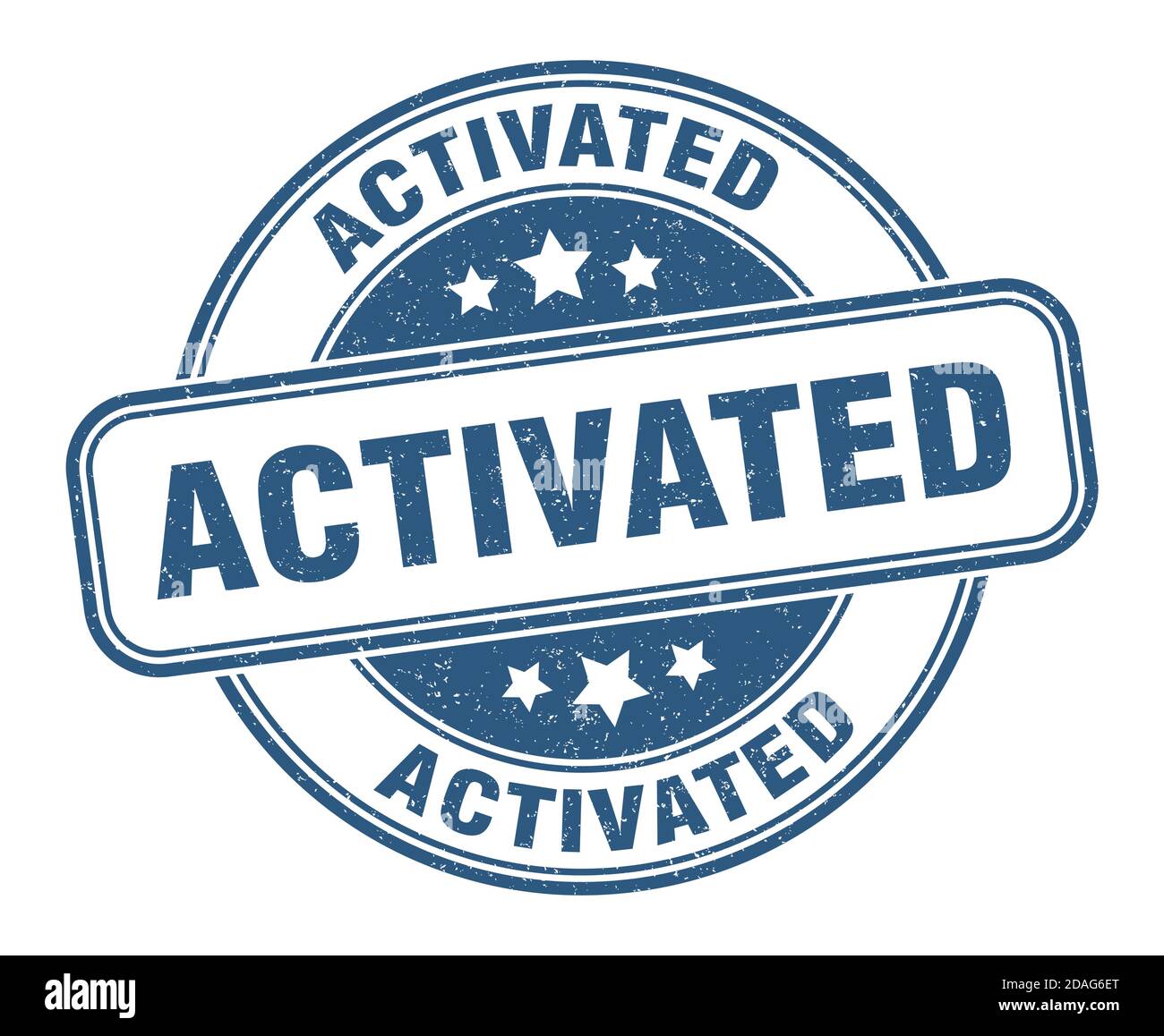 activated stamp. activated sign. round grunge label Stock Vector Image ...