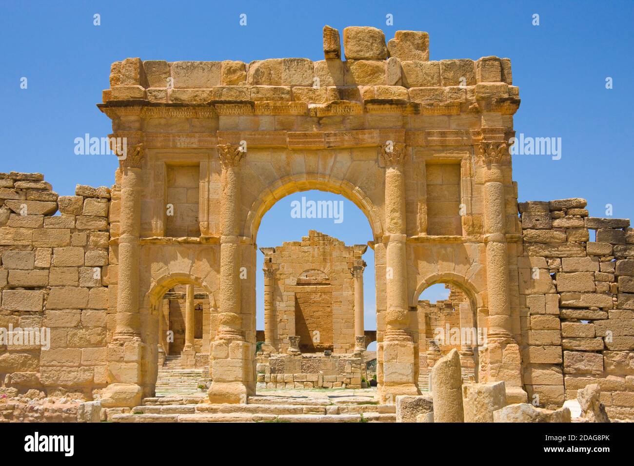 Ruins Of Sbeitla Tunisia Stock Photo Alamy