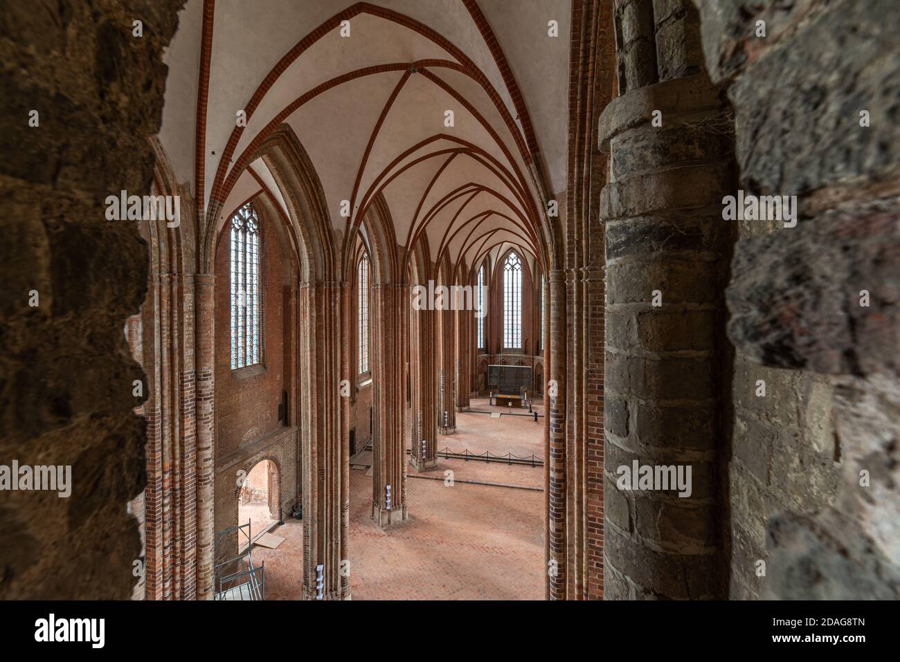 Innenansicht Marienkirche in Prenzlau in der Uckermark Stock Photo