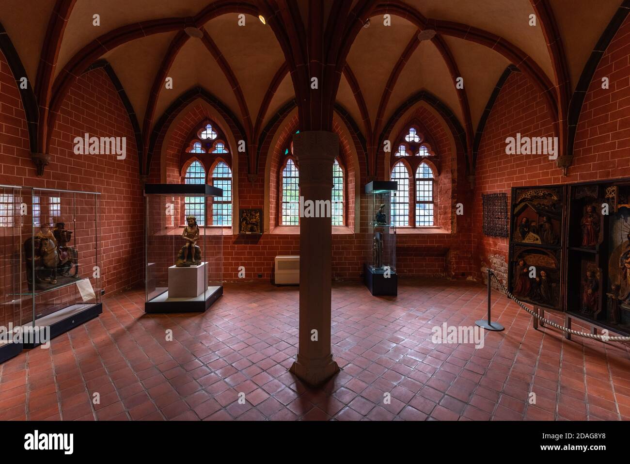 Kulturhistorisches Museum im Dominikanerkloster in Prenzlau in der Uckermark, Brandenburg, Innenansicht, Gewölbe Stock Photo