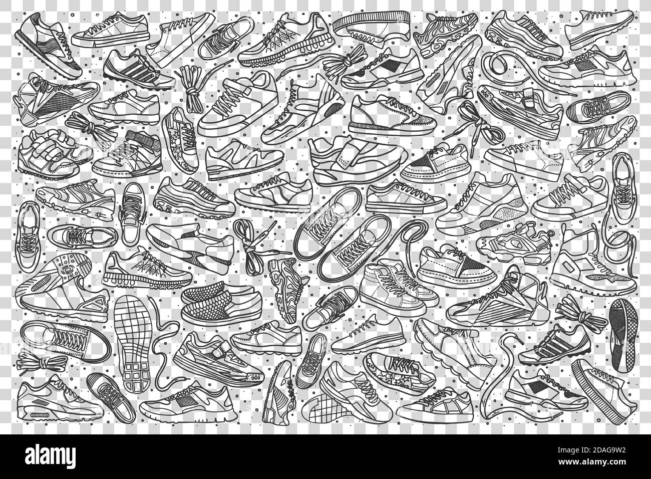 Sneakers doodle set Stock Vector Image & Art - Alamy