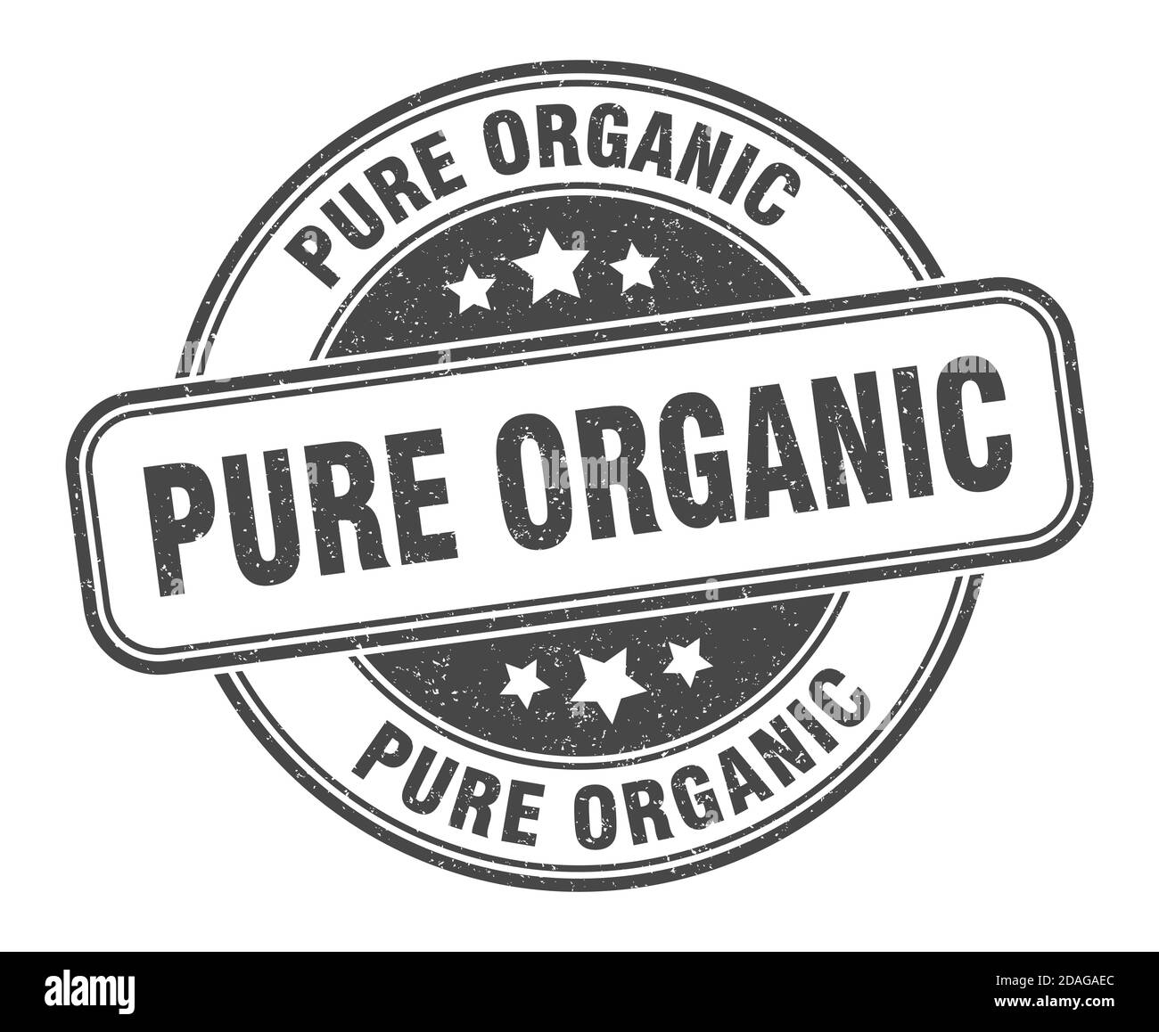 pure organic stamp. pure organic sign. round grunge label Stock Vector ...