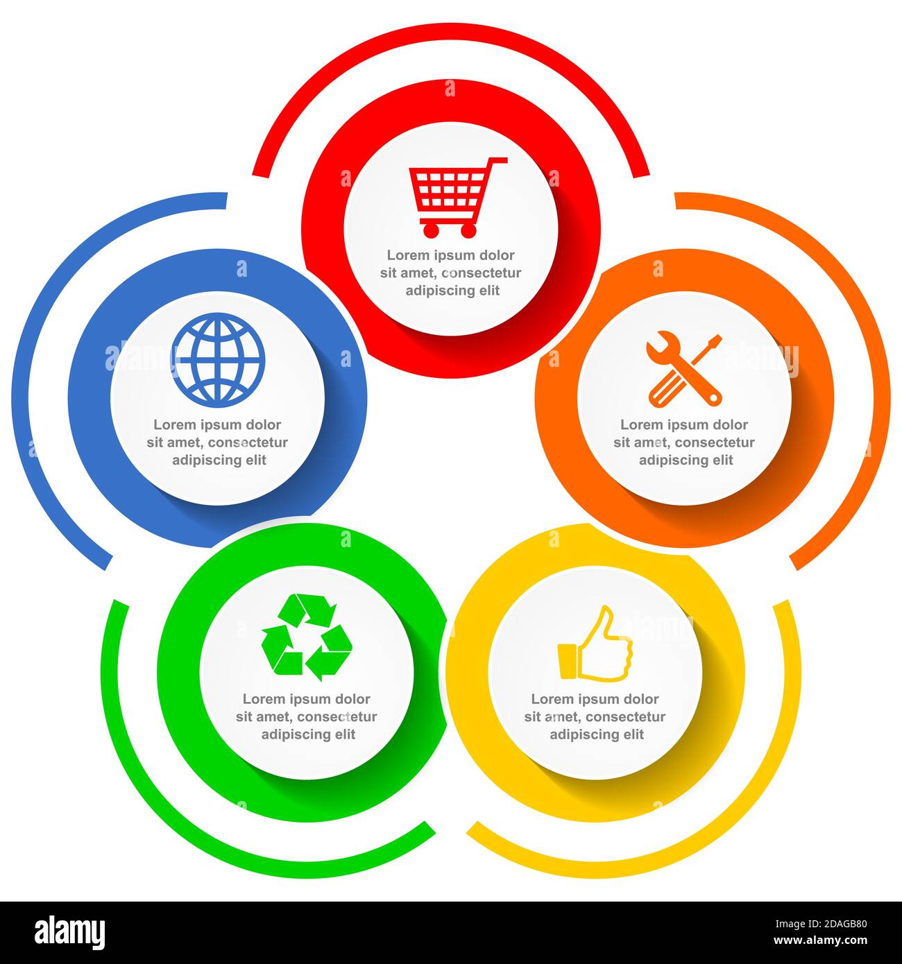 Business infographic vector template with 5 options Stock Vector Image ...