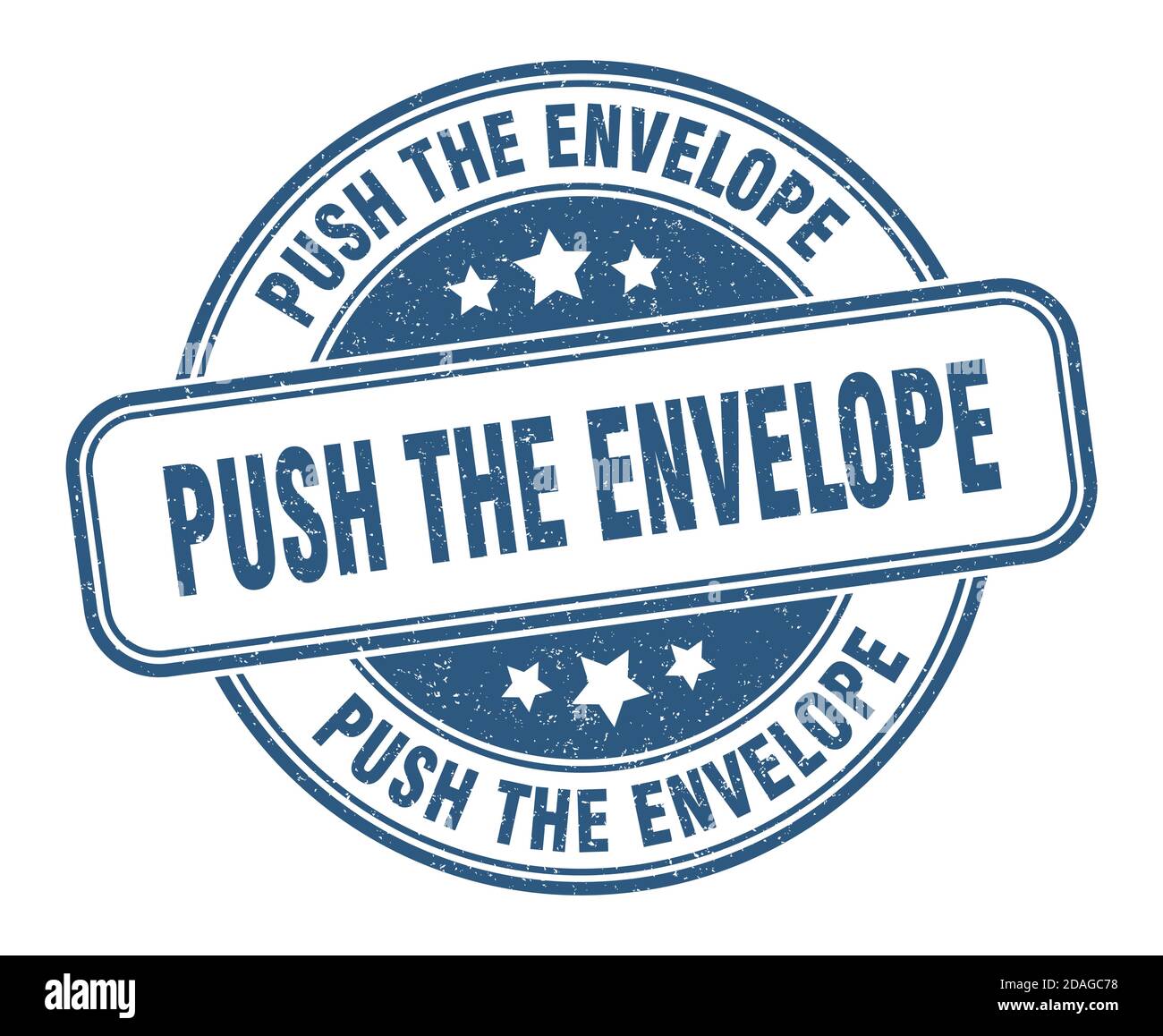 Push the envelope stamp push the envelope sign round grunge label